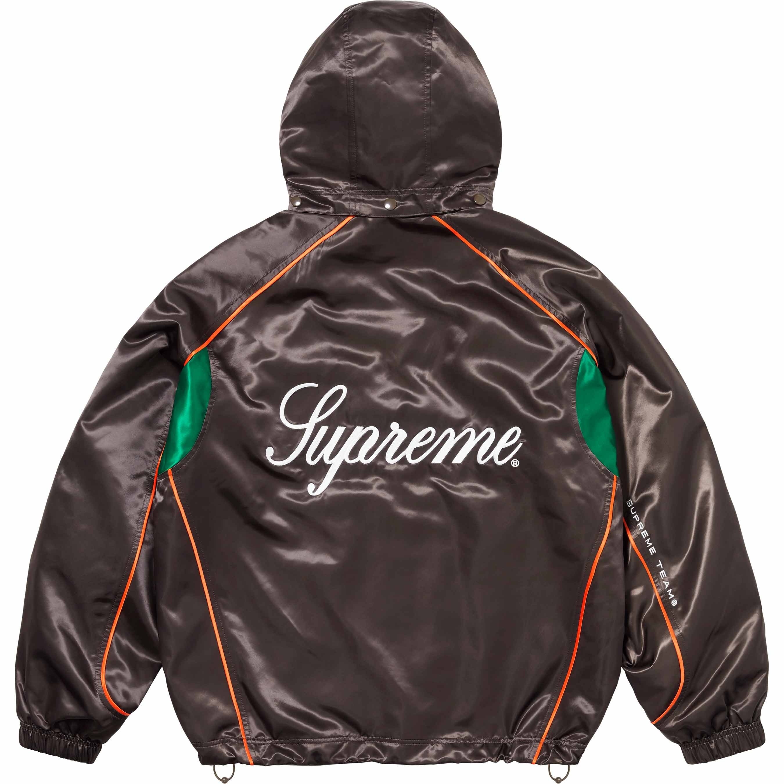 Satin Hooded Track Jacket view 10